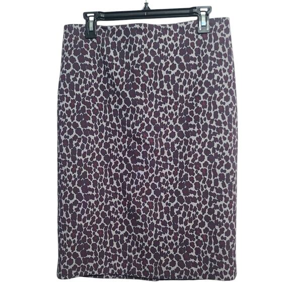 Talbots Purple Animal Print Pencil Skirt Size 10 NWT - Picture 1 of 4